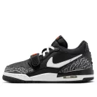 Jordan Legacy 312 Low Black White Safety Orange detské nízke streetové tenisky čierne-biele — produktová fotografia na bielom pozadí, bočný pohľad