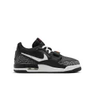 Jordan Legacy 312 Low Black White Safety Orange detské nízke streetové tenisky čierne-biele — produktová fotografia na bielom pozadí, bočný pohľad