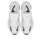Nike M2K Tekno White Metallic Silver Black dámske nízke streetové tenisky strieborné-biele — produktová fotografia na bielom pozadí, bočný pohľad
