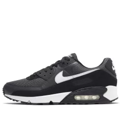 Nike Air Max 90 Iron Grey nízke streetové tenisky čierne-biele — produktová fotografia na bielom pozadí, bočný pohľad