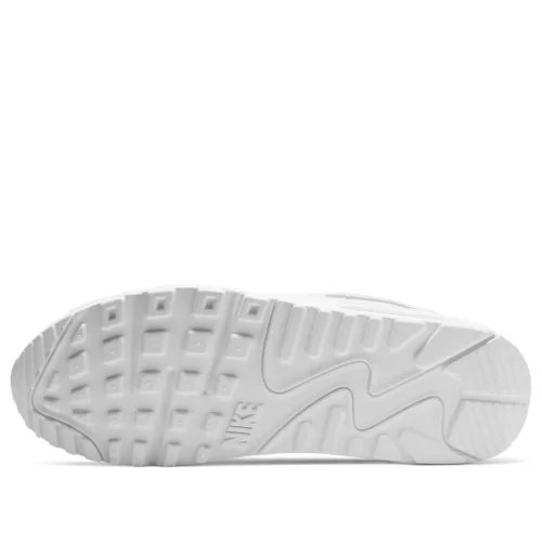Nike Air Max 90 Recraft Triple White nízke streetové tenisky biele — produktová fotografia na bielom pozadí, bočný pohľad