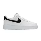 Nike Air Force 1 Low '07 White Black Pebbled Leather nízke streetové tenisky biele-čierne — produktová fotografia na bielom pozadí, bočný pohľad