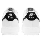 Nike Air Force 1 Low '07 White Black Pebbled Leather nízke streetové tenisky biele-čierne — produktová fotografia na bielom pozadí, bočný pohľad