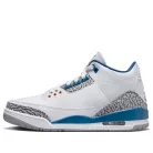 Jordan 3 Retro Wizards nízke streetové tenisky — produktová fotografia na bielom pozadí, bočný pohľad