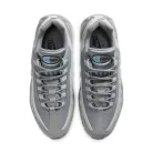 Nike Air Max 95 Retro Logo Grey Aqua nízke streetové tenisky sivé — produktová fotografia na bielom pozadí, bočný pohľad