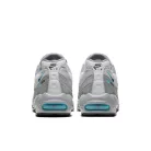 Nike Air Max 95 Retro Logo Grey Aqua nízke streetové tenisky sivé — produktová fotografia na bielom pozadí, bočný pohľad