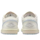 Jordan 1 Low Sail Ghost dámske nízke streetové tenisky lomené biele — produktová fotografia na bielom pozadí, bočný pohľad