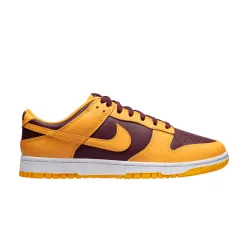 Nike Dunk Low Arizona State nízke streetové tenisky — produktová fotografia na bielom pozadí, bočný pohľad