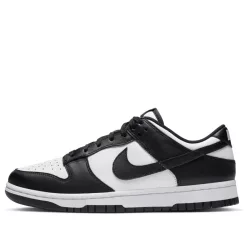 Nike Dunk Low Retro White Black Panda dámske nízke streetové tenisky čierne-biele — produktová fotografia na bielom pozadí, bočný pohľad