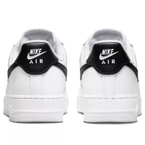 Nike Air Force 1 Low White Black dámske nízke streetové tenisky biele-čierne — produktová fotografia na bielom pozadí, bočný pohľad