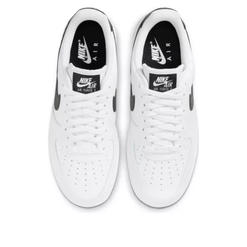 Nike Air Force 1 Low White Black dámske nízke streetové tenisky biele-čierne — produktová fotografia na bielom pozadí, bočný pohľad