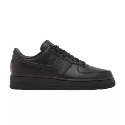 Nike Air Force 1 Low '07 Fresh Black Anthracite nízke streetové tenisky čierne-tmavosivé — produktová fotografia na bielom pozadí, bočný pohľad