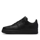 Nike Air Force 1 Low '07 Fresh Black Anthracite nízke streetové tenisky čierne-tmavosivé — produktová fotografia na bielom pozadí, bočný pohľad