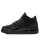 Jordan 3 Retro Black Cat (2025) detské nízke streetové tenisky čierne — produktová fotografia na bielom pozadí, bočný pohľad