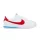 Nike Cortez Forrest Gump (2024) dámske nízke streetové tenisky biele-červené — produktová fotografia na bielom pozadí, bočný pohľad