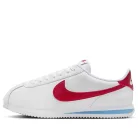 Nike Cortez Forrest Gump (2024) dámske nízke streetové tenisky biele-červené — produktová fotografia na bielom pozadí, bočný pohľad