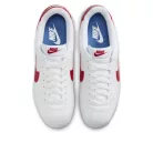 Nike Cortez Forrest Gump (2024) dámske nízke streetové tenisky biele-červené — produktová fotografia na bielom pozadí, bočný pohľad