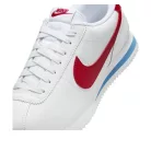 Nike Cortez Forrest Gump (2024) dámske nízke streetové tenisky biele-červené — produktová fotografia na bielom pozadí, bočný pohľad