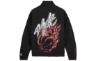 Travis Scott x Jordan Woven Jacket Black bunda čierna — produktová fotografia na bielom pozadí, bočný pohľad