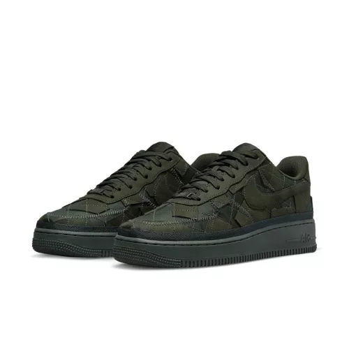 Nike Air Force 1 Low SP Billie Eilish Sequoia nízke streetové tenisky — produktová fotografia na bielom pozadí, bočný pohľad