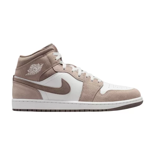 Air Jordan 1 Mid Enigma Stone pánske členkové basketbalové topánky sivé