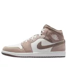 Air Jordan 1 Mid Enigma Stone pánske členkové basketbalové topánky sivé
