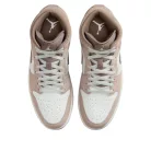 Air Jordan 1 Mid Enigma Stone pánske členkové basketbalové topánky sivé