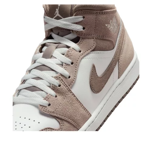 Air Jordan 1 Mid Enigma Stone pánske členkové basketbalové topánky sivé