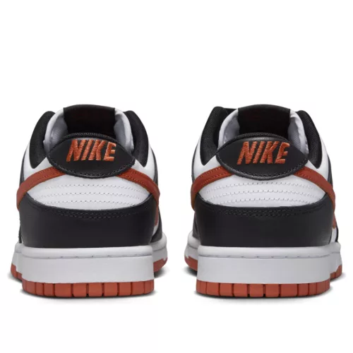 Nike Dunk Low Retro Dragon Red nízke streetové tenisky čierne-červené — produktová fotografia na bielom pozadí, bočný pohľad