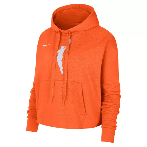 Team 13 Courtside Nike WNBA Cropped Pullover Hoodie Brilliant Orange/Brilliant Orange/White dámska mikina s kapucňou oranžová-biela — produktová fotografia na