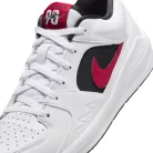 Jordan Stadium 90 White Black Gym Red nízke streetové tenisky biele-čierne — produktová fotografia na bielom pozadí, bočný pohľad
