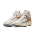 Jordan 2 Retro Craft Sunset Haze dámske nízke streetové tenisky — produktová fotografia na bielom pozadí, bočný pohľad