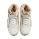 Jordan 2 Retro Craft Sunset Haze dámske nízke streetové tenisky — produktová fotografia na bielom pozadí, bočný pohľad