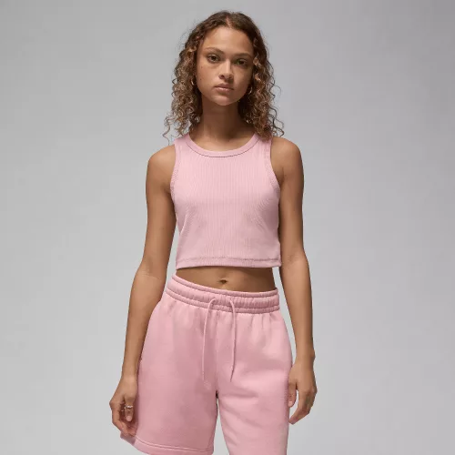 Jordan Tank Pink Glaze dámske tričko ružové — produktová fotografia na bielom pozadí, bočný pohľad