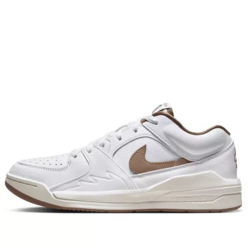 Jordan Stadium 90 White Legend Light Brown dámske nízke streetové tenisky biele-hnedé — produktová fotografia na bielom pozadí, bočný pohľad