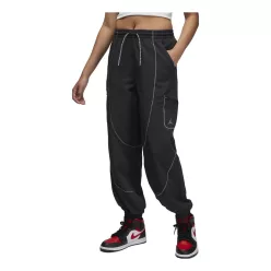 Jordan Sport Tunnel Pants Black/Stealth/Stealth dámske nohavice čierne — produktová fotografia na bielom pozadí, bočný pohľad