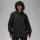 Jordan Flight Fleece Satin-Lined Pullover Hoodie Black dámska mikina s kapucňou čierna — produktová fotografia na bielom pozadí, bočný pohľad