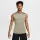 Nike Pro Dri-FIT Tight Sleeveless Fitness Top Light Army/Black pánsky top čierny — produktová fotografia na bielom pozadí, bočný pohľad