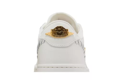 Jordan 1 Low Method of Make Sail Metallic Gold (Women's) dámske nízke mestské tenisky krémová