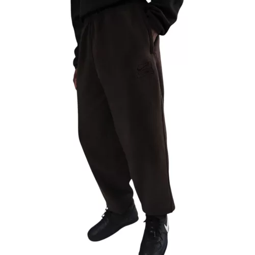 Stussy x Nike Stone Washed Fleece Pant nohavice hnedé — produktová fotografia na bielom pozadí, bočný pohľad