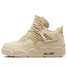 Jordan 4 Retro Net Rattan dámske nízke streetové tenisky — produktová fotografia na bielom pozadí, bočný pohľad