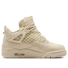Jordan 4 Retro Net Rattan dámske nízke streetové tenisky — produktová fotografia na bielom pozadí, bočný pohľad