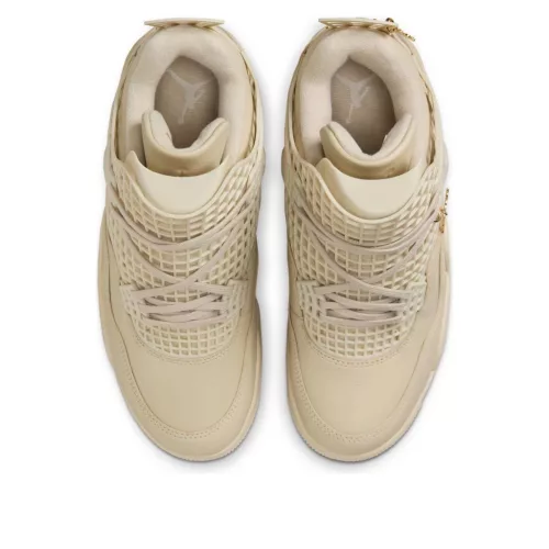 Jordan 4 Retro Net Rattan dámske nízke streetové tenisky — produktová fotografia na bielom pozadí, bočný pohľad