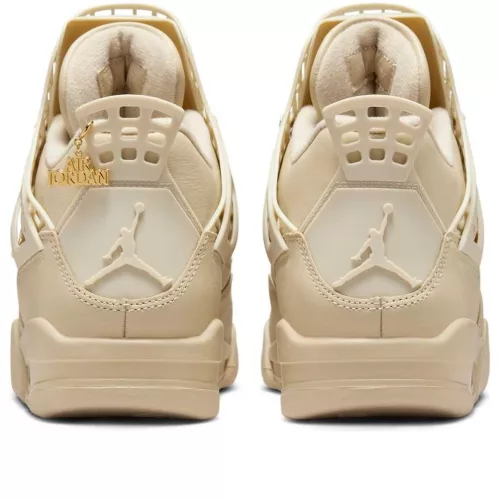 Jordan 4 Retro Net Rattan dámske nízke streetové tenisky — produktová fotografia na bielom pozadí, bočný pohľad