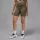 Jordan Sport High-Waisted 7" Bike Shorts Medium Olive/White dámske šortky olivové-biele — produktová fotografia na bielom pozadí, bočný pohľad