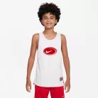 Nike Culture of Basketball Older Kids' Reversible Jersey White/University Red/University Red dres biely-červený — produktová fotografia na bielom pozadí, bočný