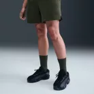 NOCTA Cardinal Fleece Shorts Cargo Khaki/Team Red šortky khaki-červené — produktová fotografia na bielom pozadí, bočný pohľad