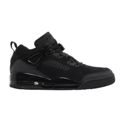 Jordan Spizike Low Black Cat nízke streetové tenisky čierne — produktová fotografia na bielom pozadí, bočný pohľad