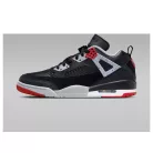Jordan Spizike Low Black Cement nízke streetové tenisky čierne — produktová fotografia na bielom pozadí, bočný pohľad