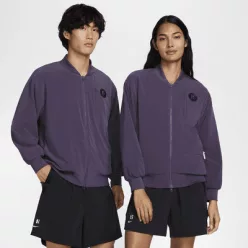 Sabrina Reversible Basketball Jacket Dark Raisin/Light Violet Ore/Washed Coral bunda fialová-koralová — produktová fotografia na bielom pozadí, bočný pohľad